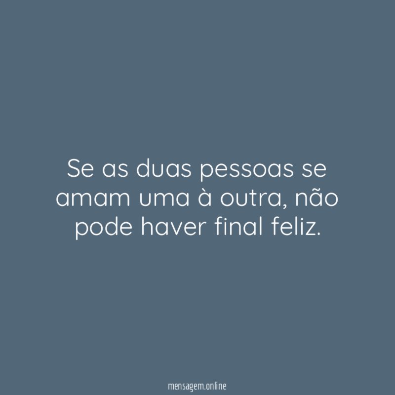 Se as duas pessoas se amam uma à outra