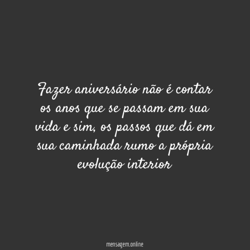 Fazer aniversário não é contar os anos que