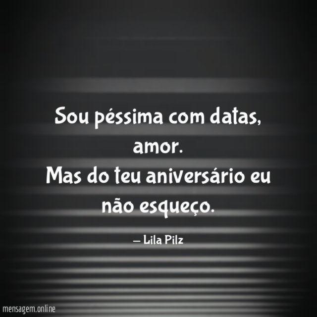 Sou péssima com datas