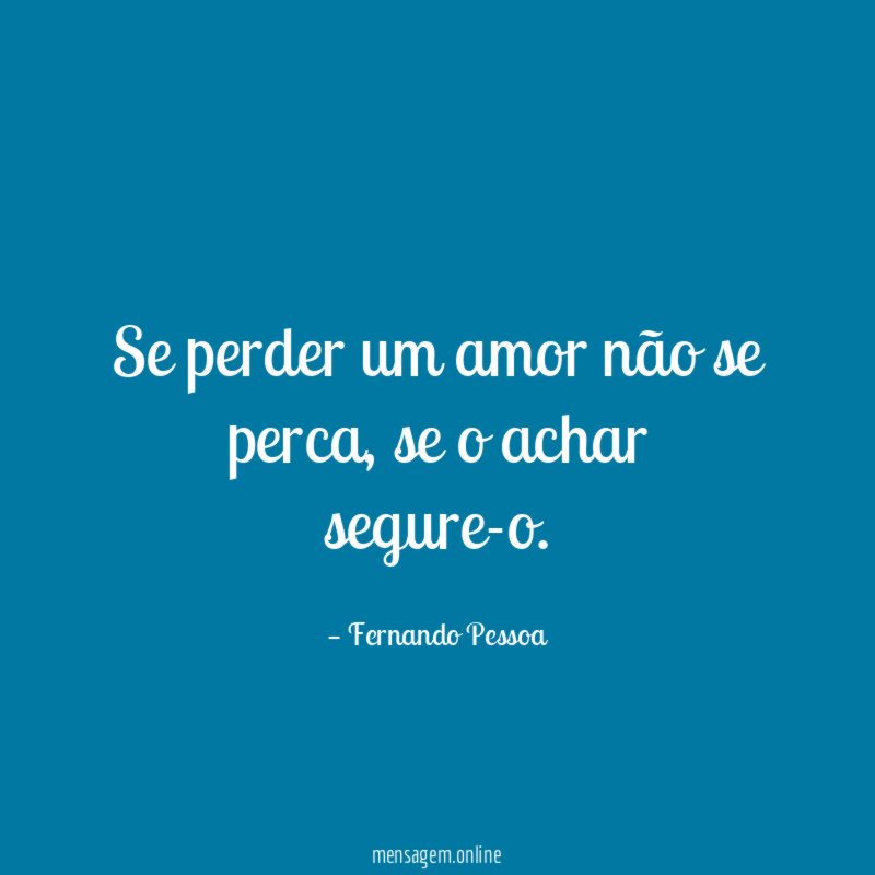 Se perder um amor não se perca