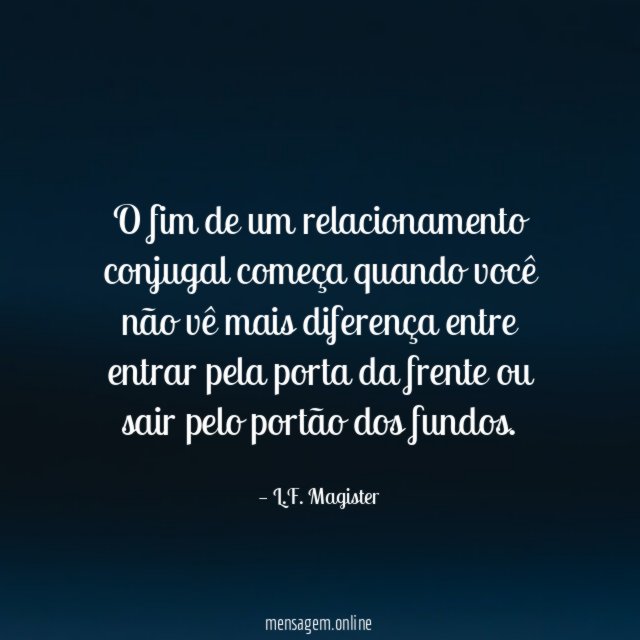 O fim de um relacionamento conjugal começa quando
