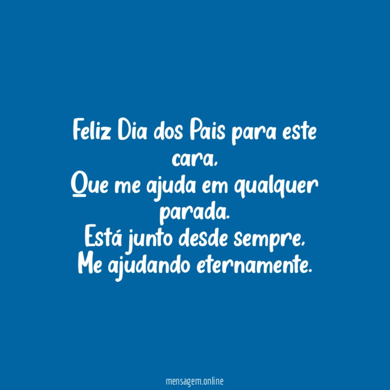 Feliz Dia dos Pais para este cara