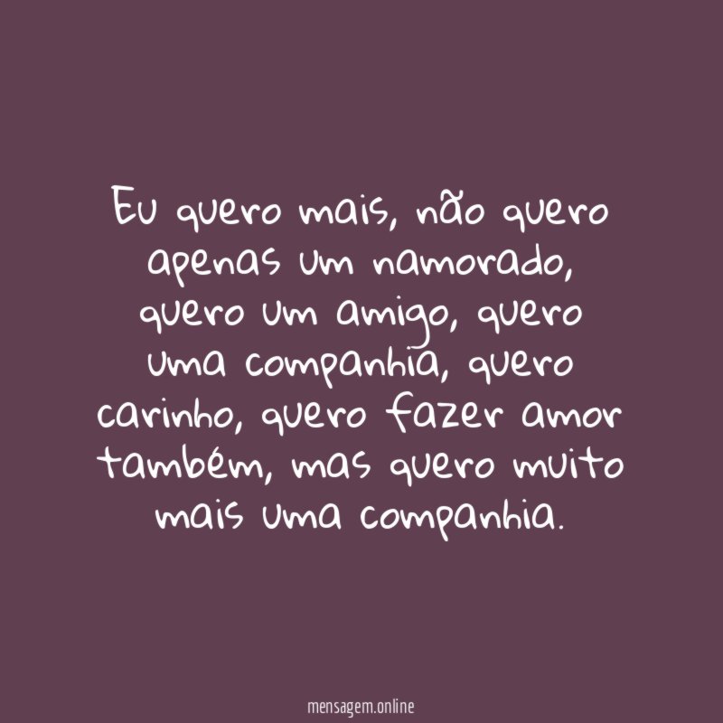 Eu quero mais