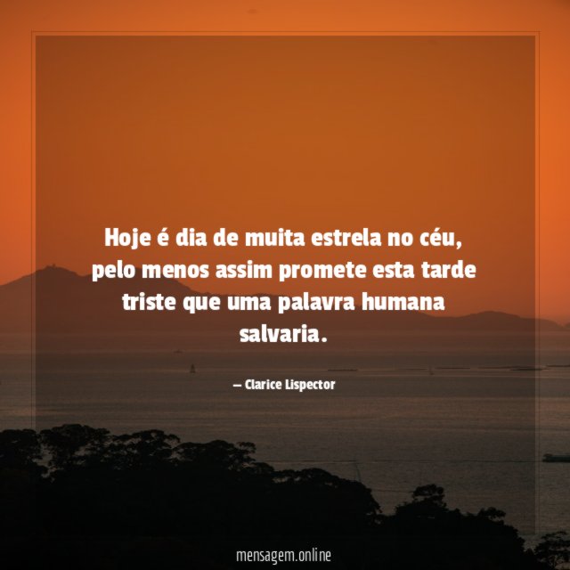 Hoje é dia de muita estrela no céu