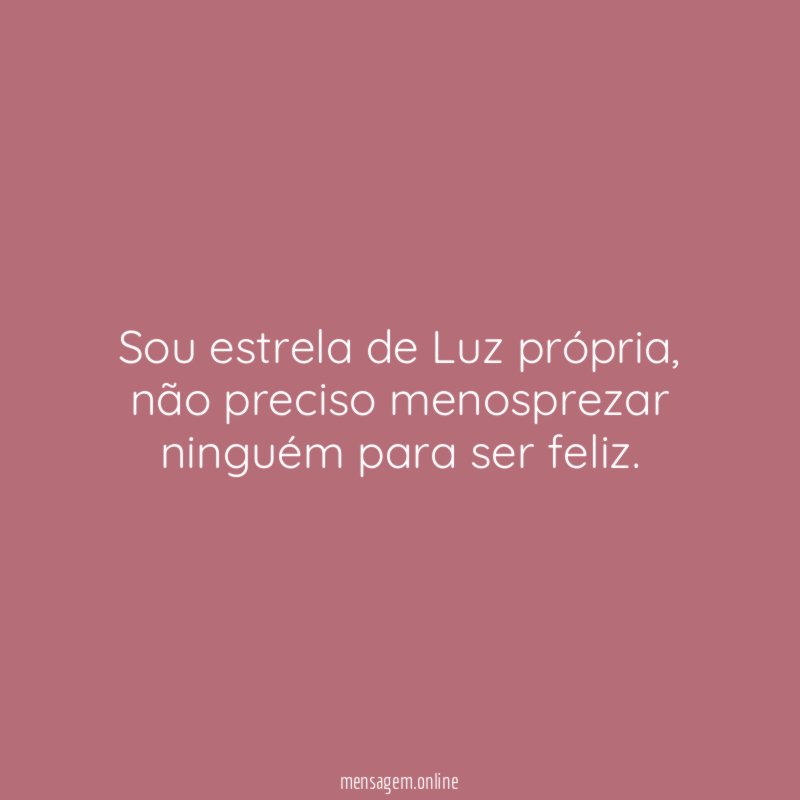 Sou estrela de Luz própria