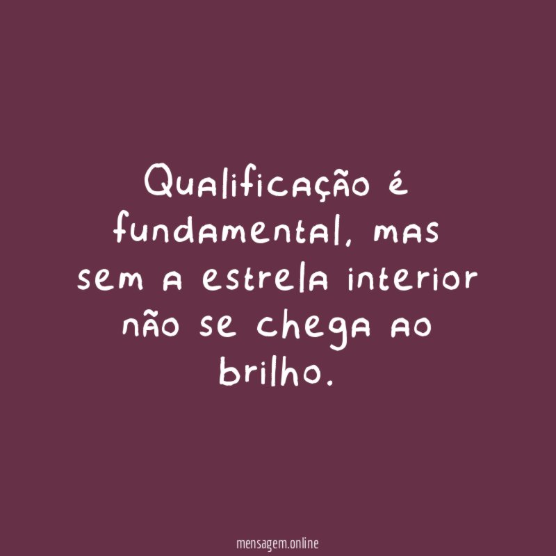 Qualificação é fundamental