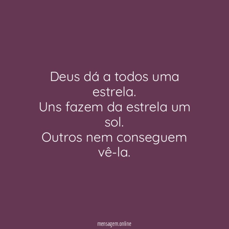 Deus dá a todos uma estrela