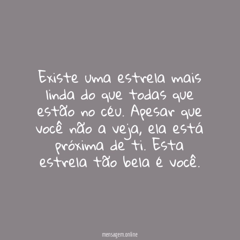 Existe uma estrela mais linda do que todas