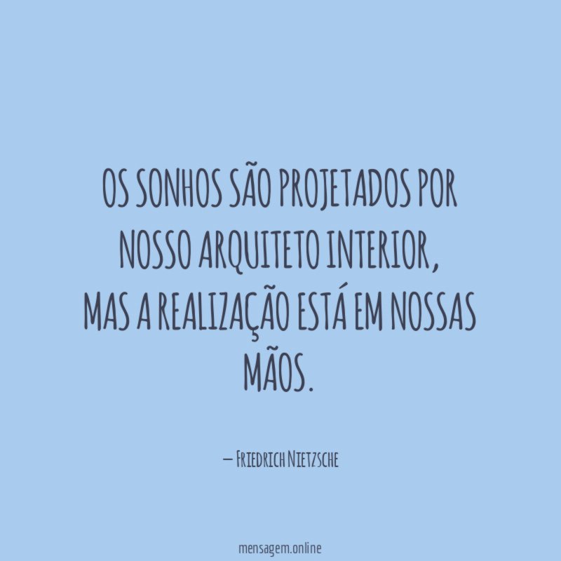 Os sonhos são projetados por nosso arquiteto interior
