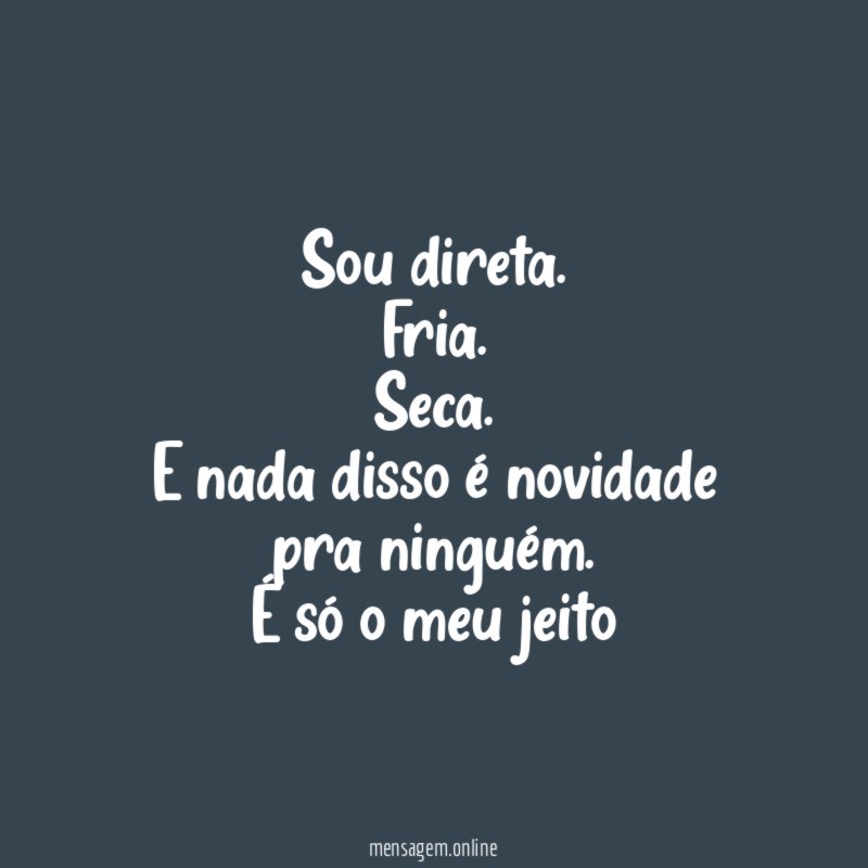 Sou direta