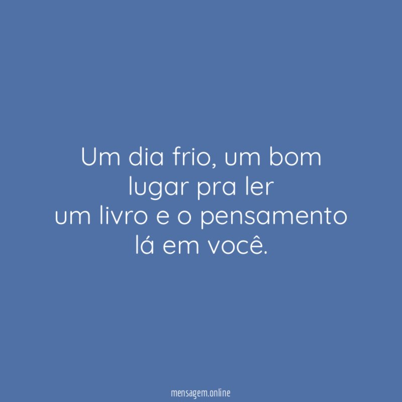 Um dia frio