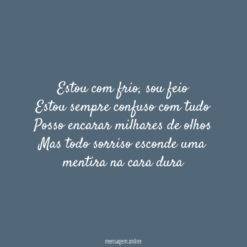 Estou com frio