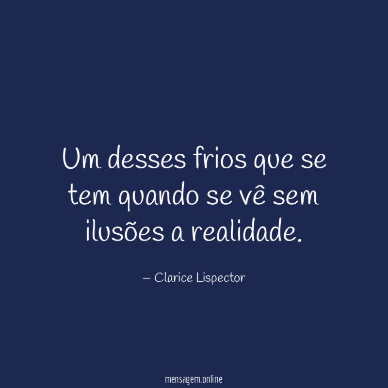 Um desses frios que se tem quando se