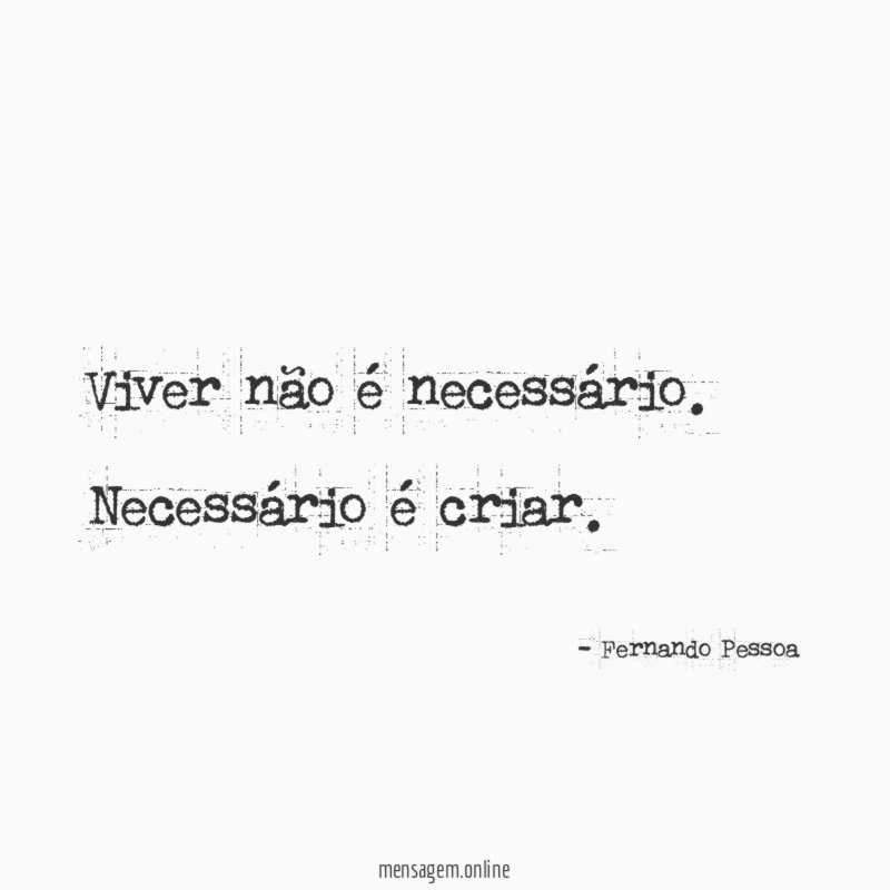 Viver não é necessário