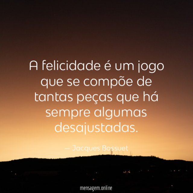 A felicidade é um jogo que se compõe