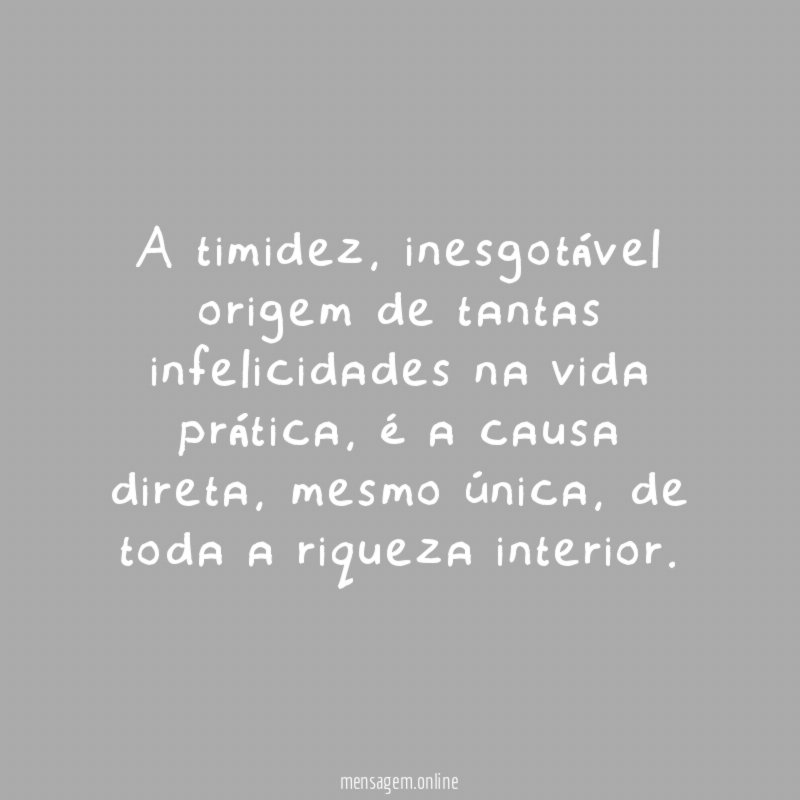 A timidez