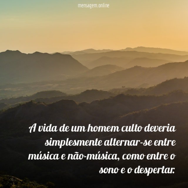 A vida de um homem culto deveria simplesmente