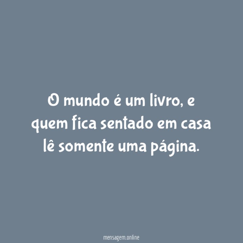 O mundo é um livro