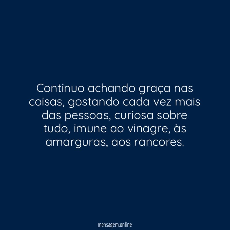 Continuo achando graça nas coisas