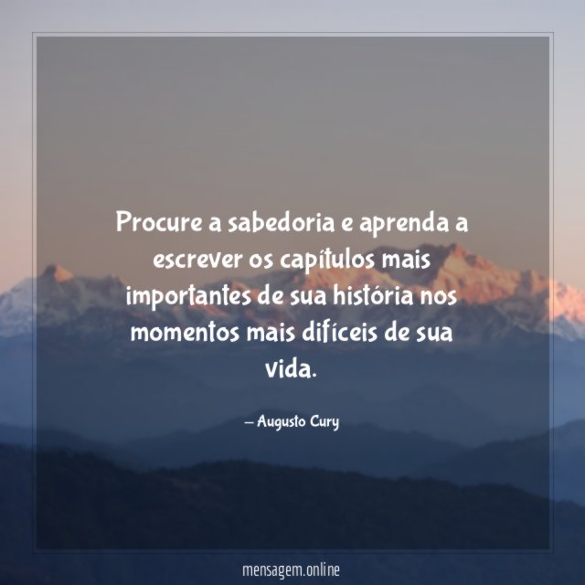 Procure a sabedoria e aprenda a escrever os