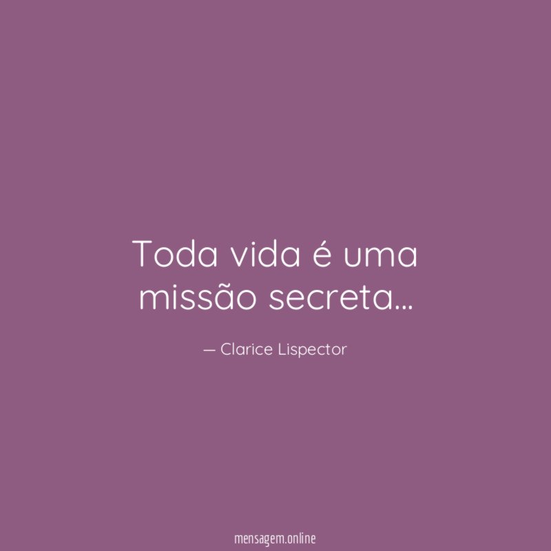 Toda vida é uma missão secreta