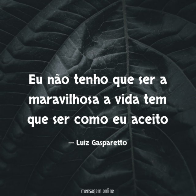 Eu não tenho que ser a maravilhosa a