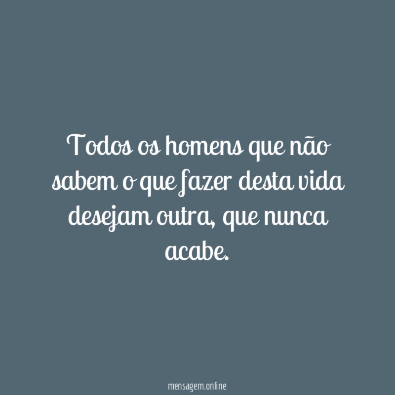 Todos os homens que não sabem o que