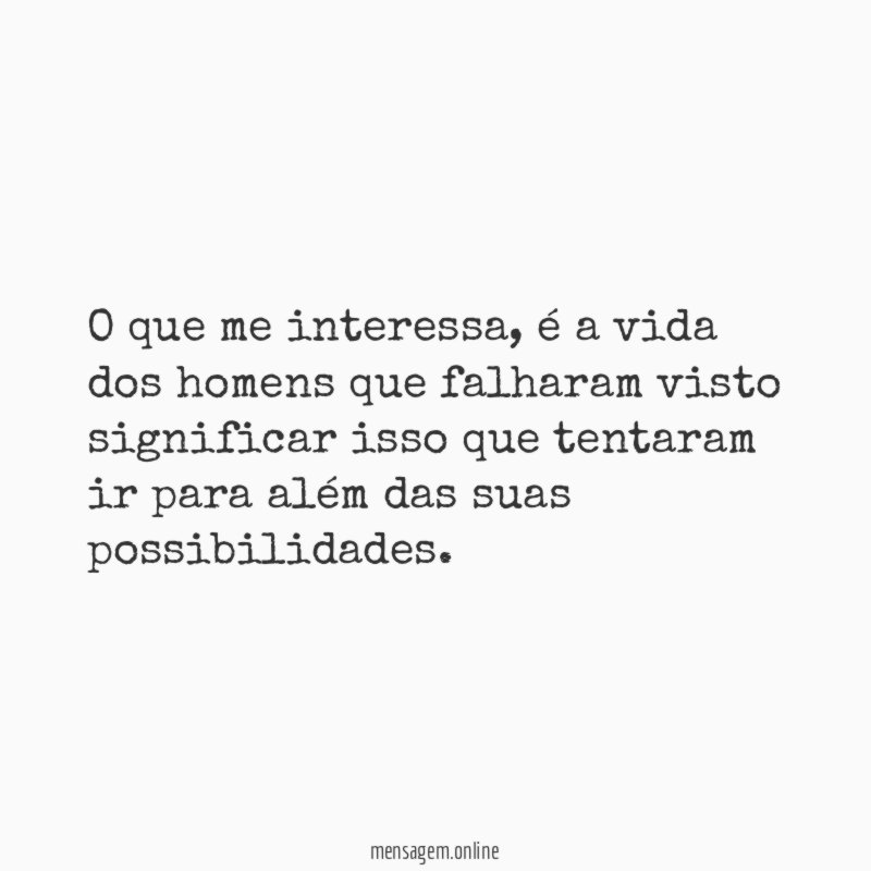 O que me interessa