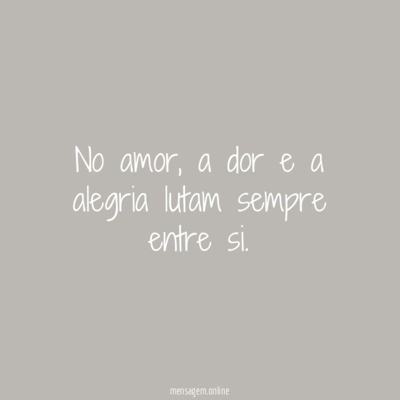 No amor