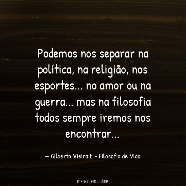 Podemos nos separar na política
