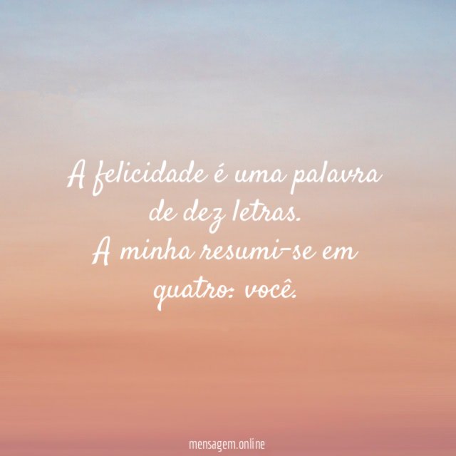 A felicidade é uma palavra de dez letras