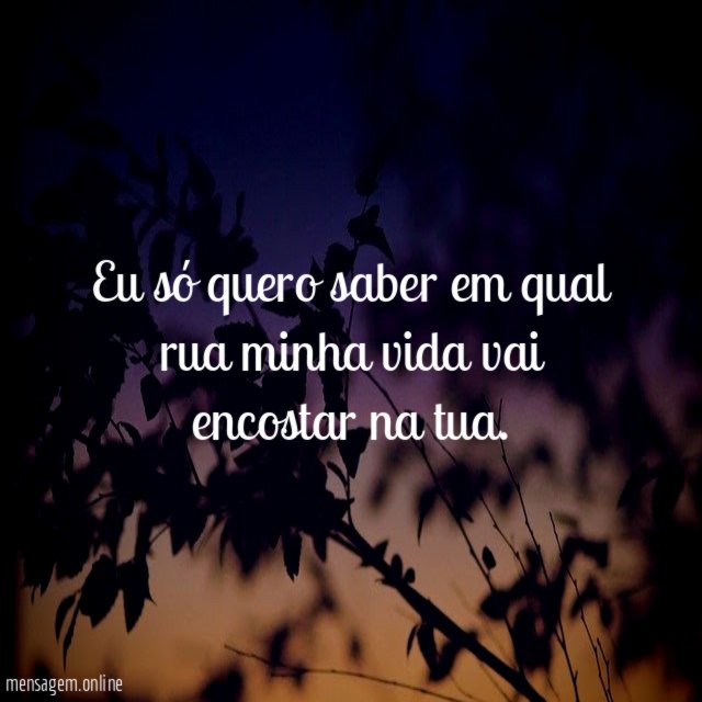 Eu só quero saber em qual rua minha