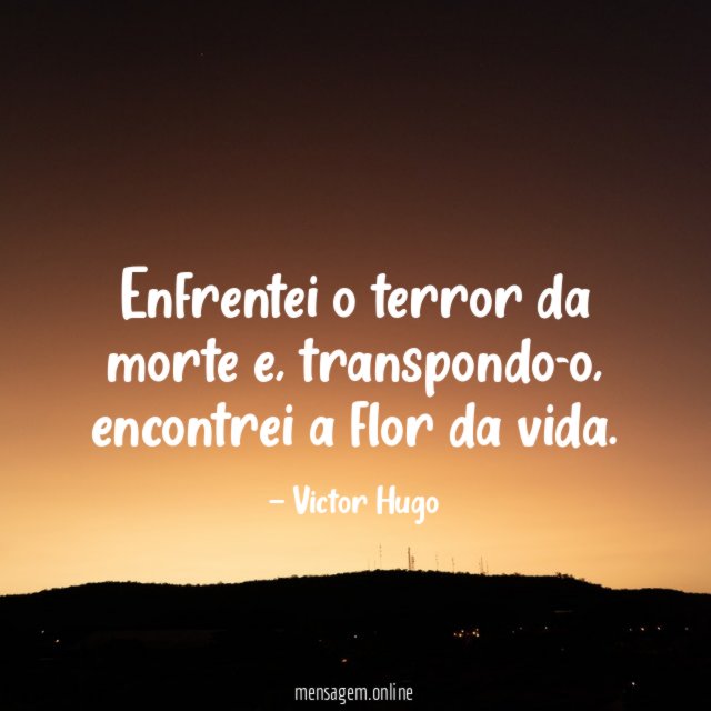 Enfrentei o terror da morte