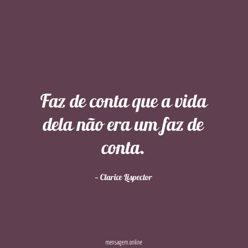 Faz de conta que a vida dela não