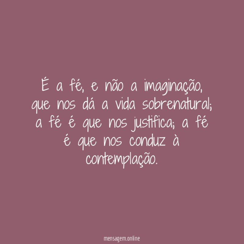 É a fé