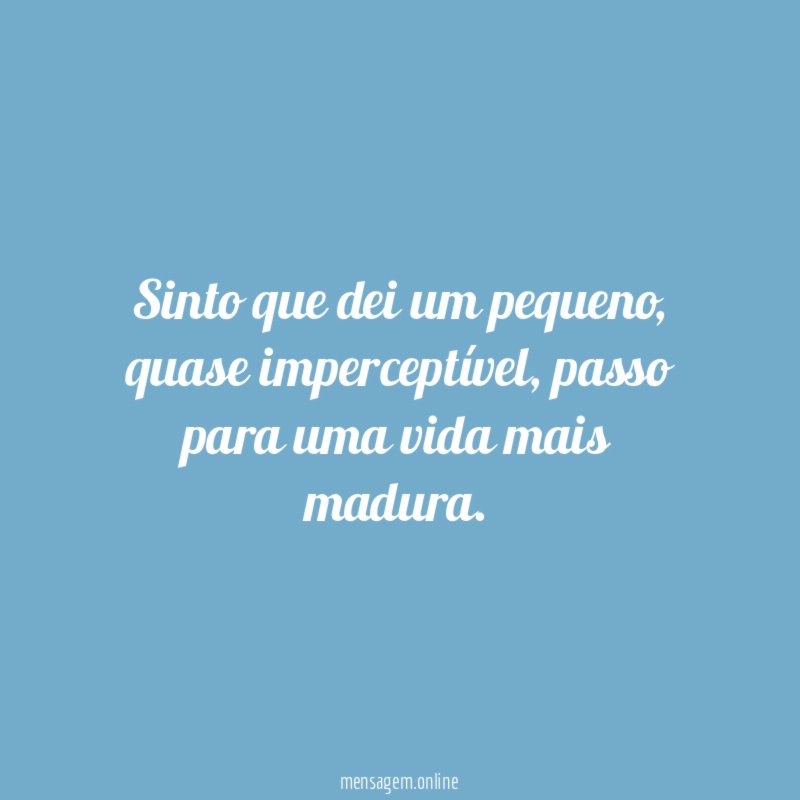 Sinto que dei um pequeno