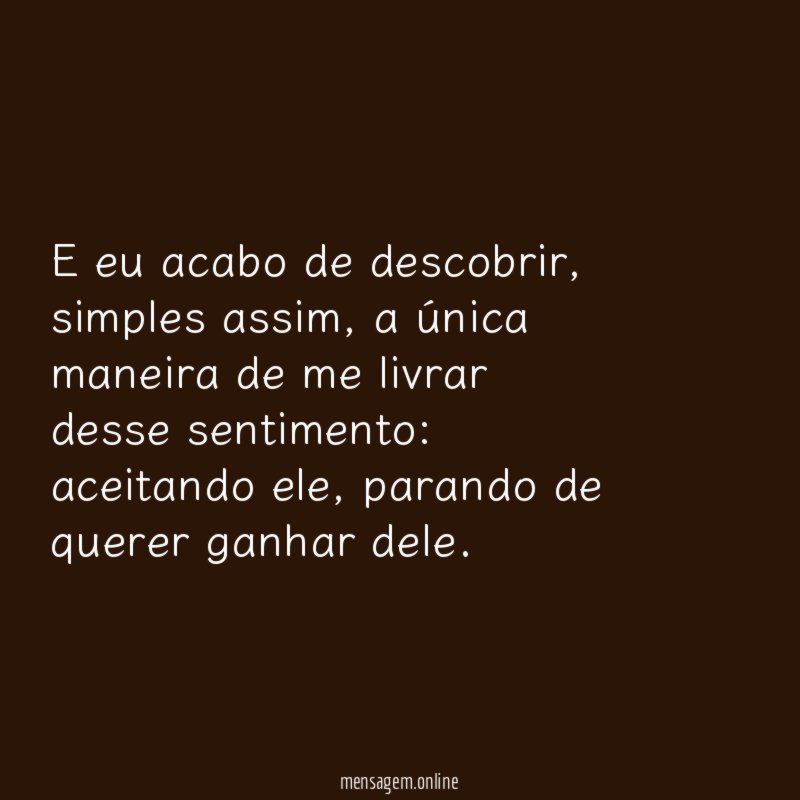 E eu acabo de descobrir
