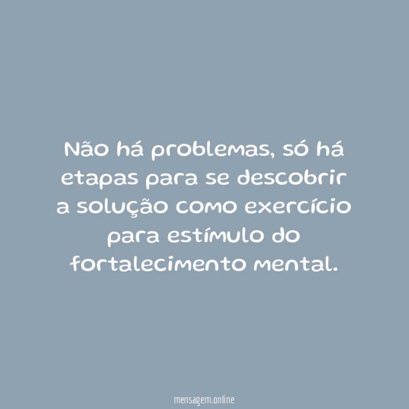 Não há problemas