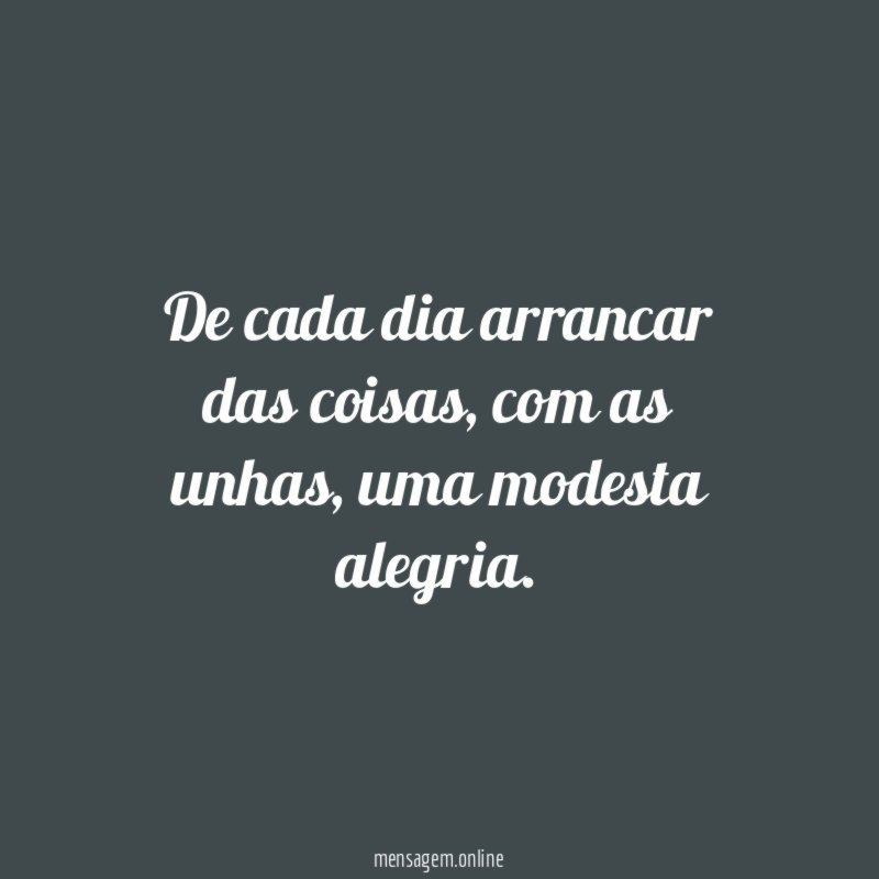 De cada dia arrancar das coisas