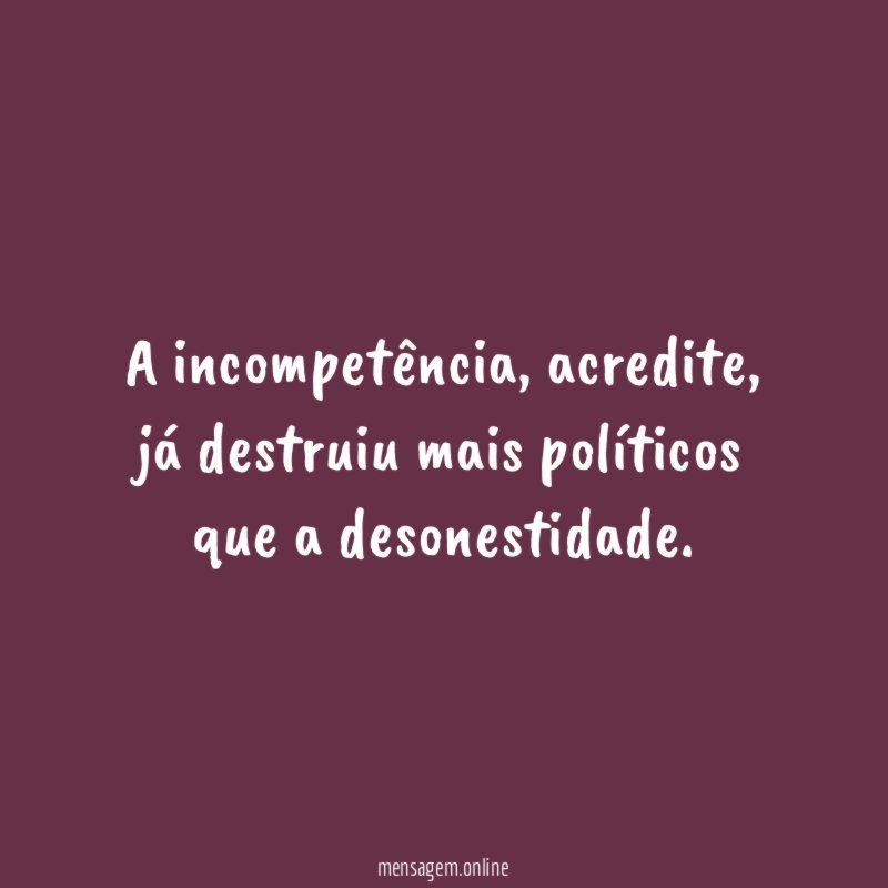 A incompetência