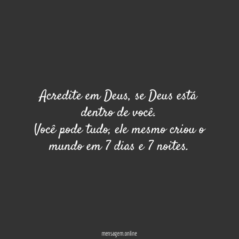 Acredite em Deus
