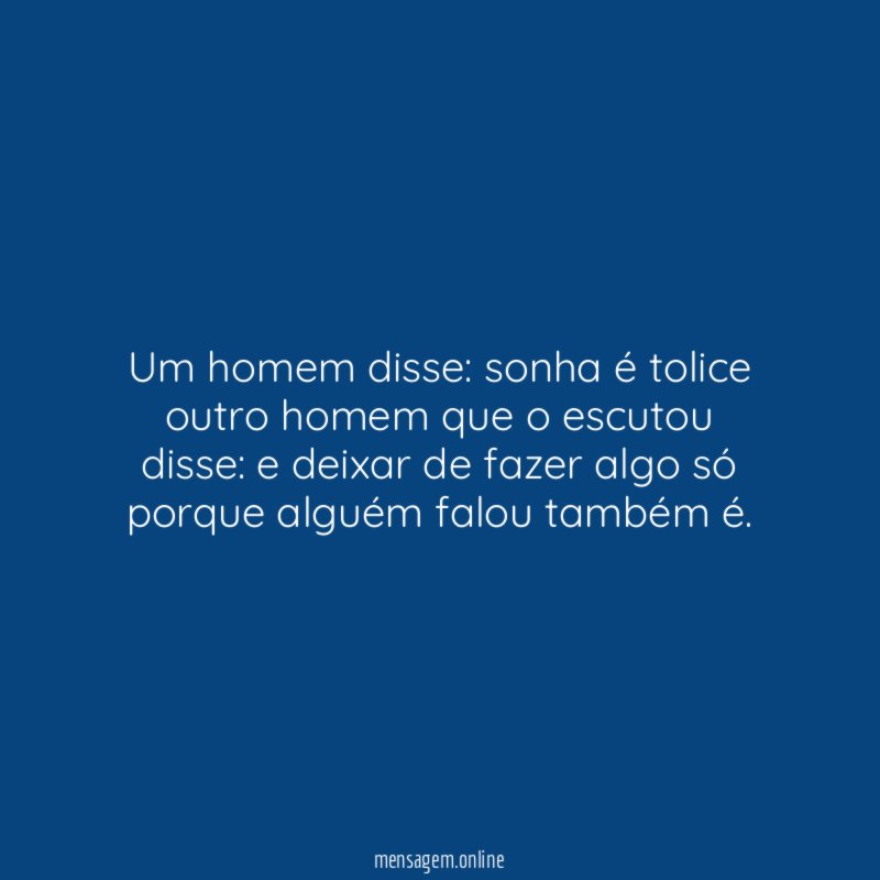 Um homem disse