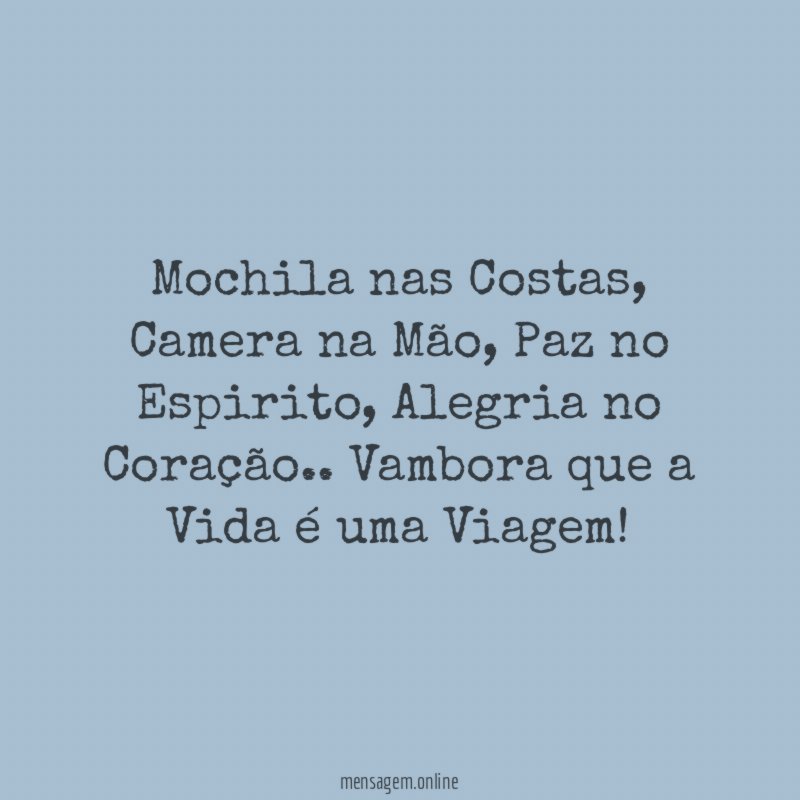 Mochila nas Costas