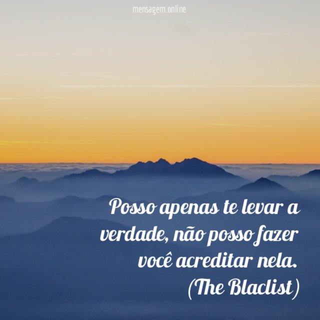 Posso apenas te levar a verdade
