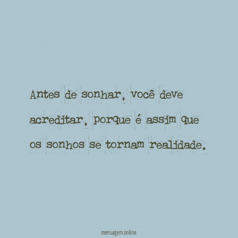 Antes de sonhar