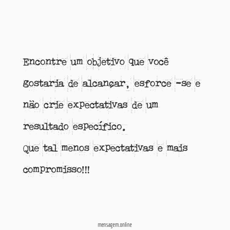 Encontre um objetivo que você gostaria de alcançar