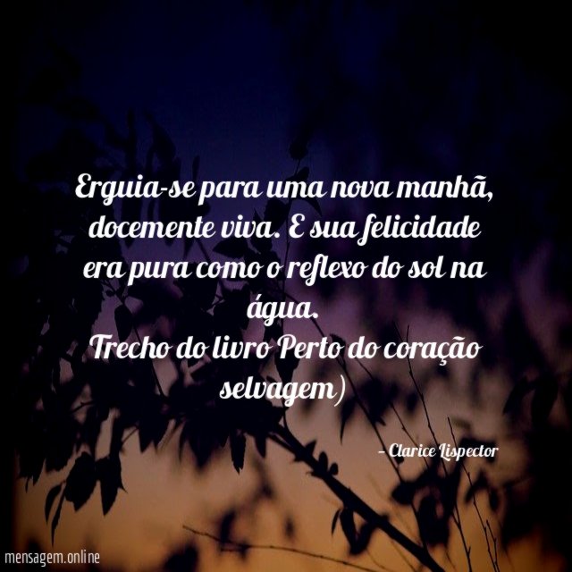 Erguia-se para uma nova manhã