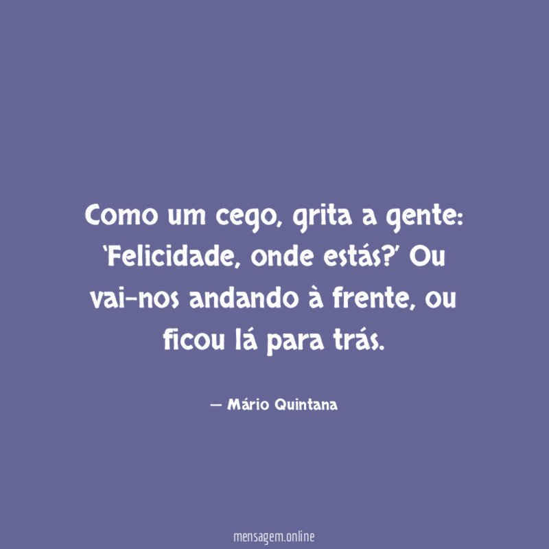 Como um cego