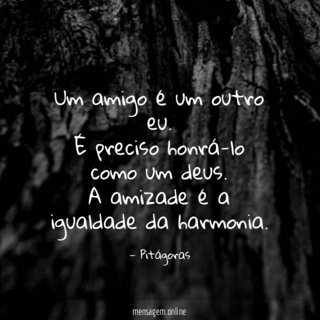 um amigo é um outro eu