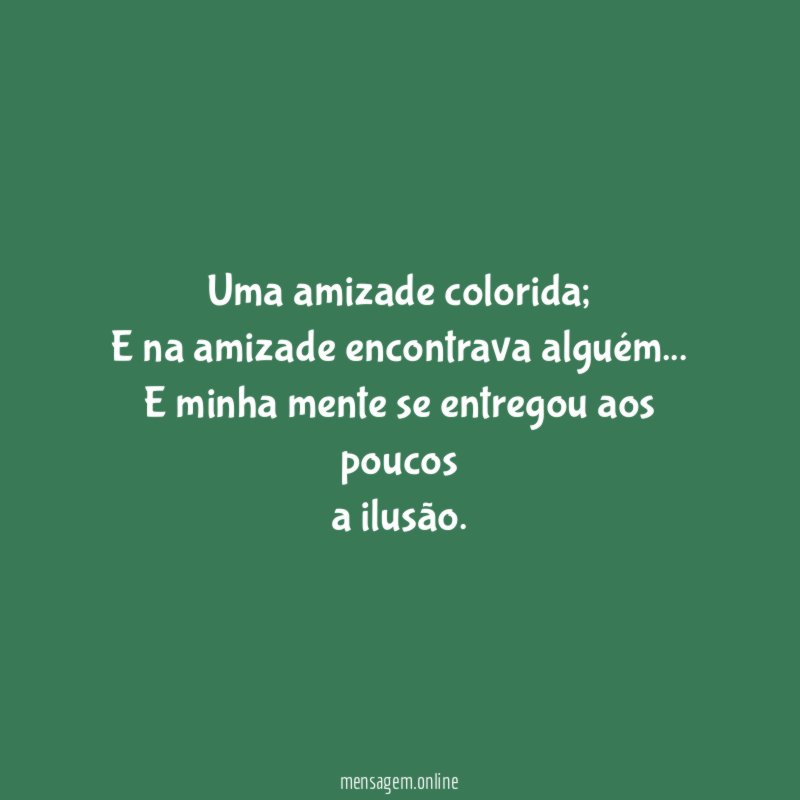 Uma amizade colorida